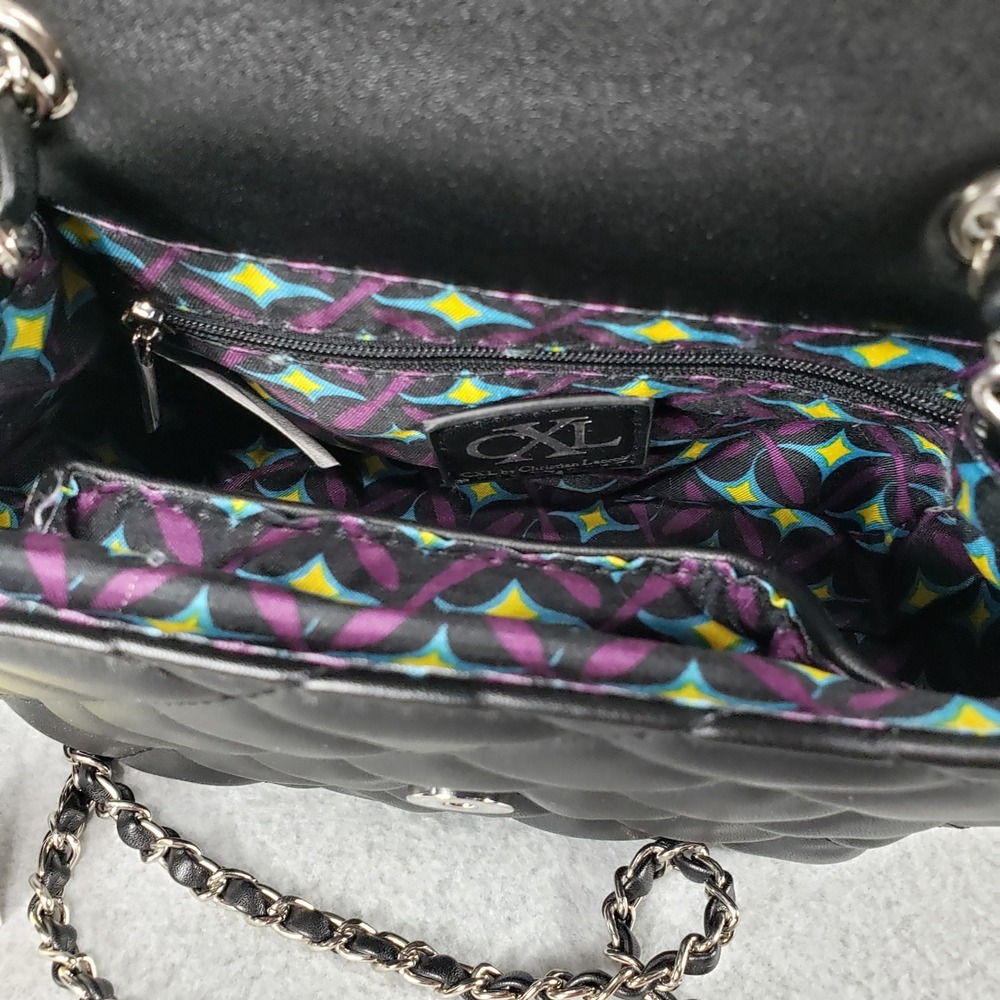 CXL Christian Lacroix Women Bag VALO Chain Design Shoulder Bag Sm Black Quilted - Picture 7 of 8